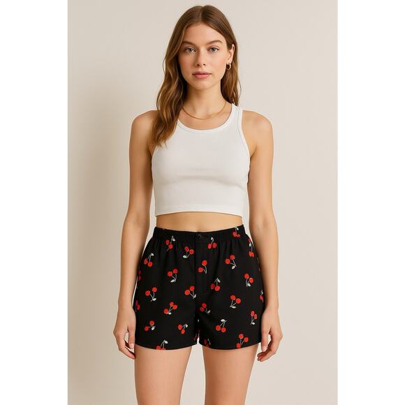 BDG Men’s S Cherry Print‎ Boxer Shorts Black Lounge Urban Outfitters Y2K - Picture 14 of 14